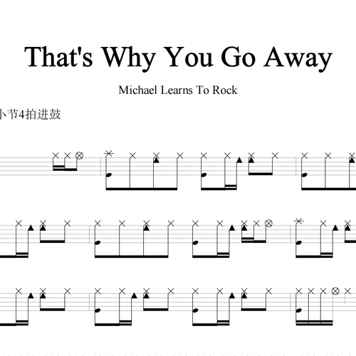 鼓谱*Michael Learns To Rock_That's Why You Go Away.asp